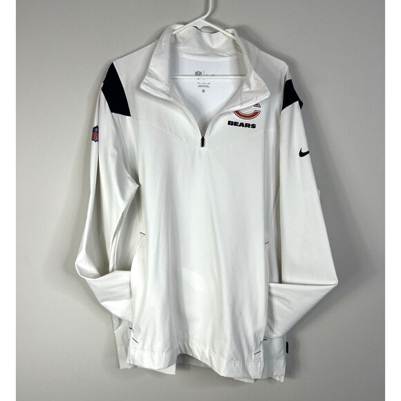 Nike Other - NFL Chicago Bears Nike Coaches Sideline L/S White 1/4 Zip Jacket Golf Men's Sz L